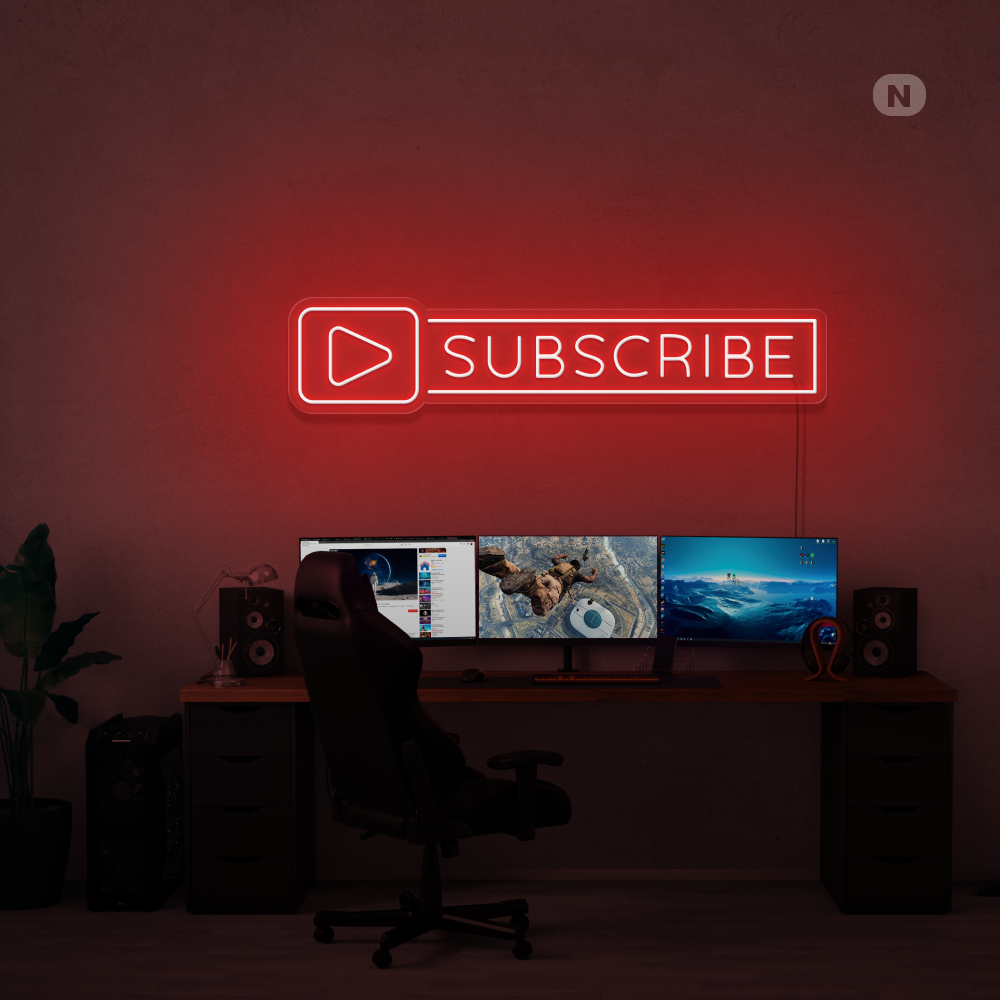 Enseigne néon Subscribe