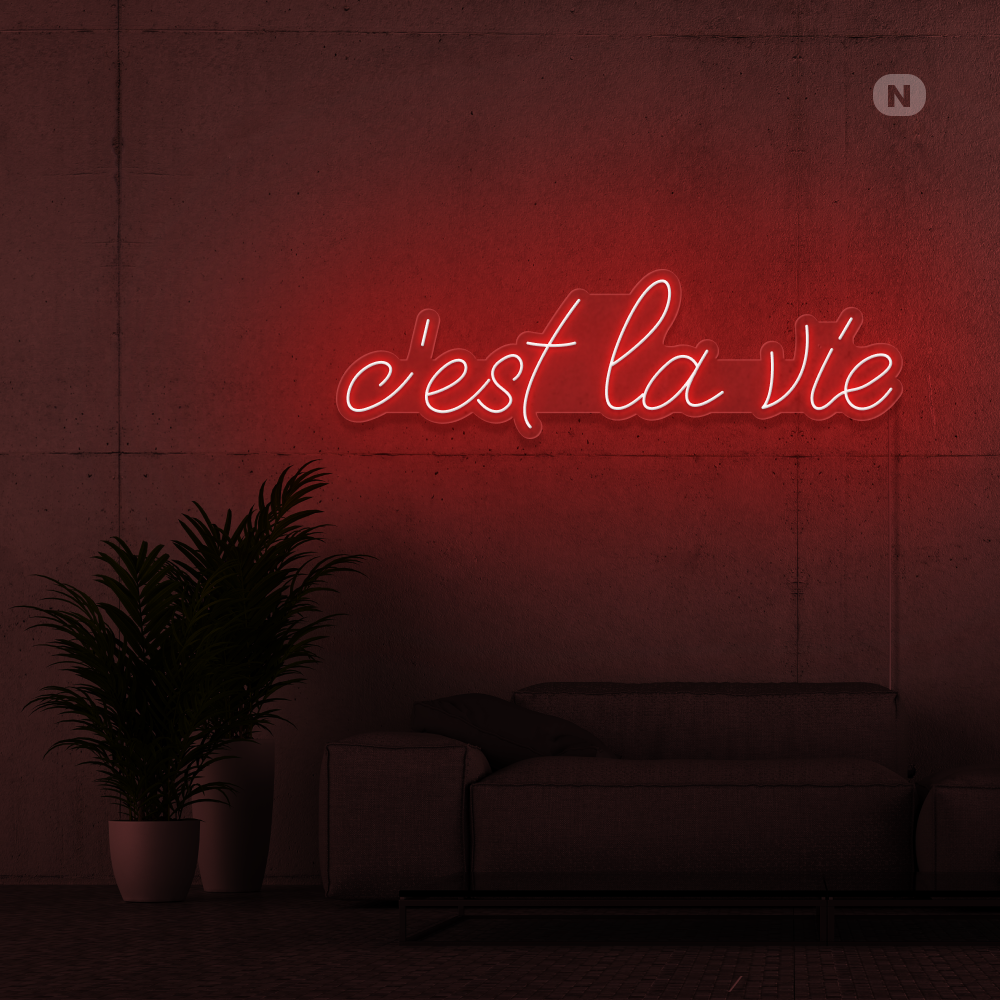 Enseigne néon c'est la vie