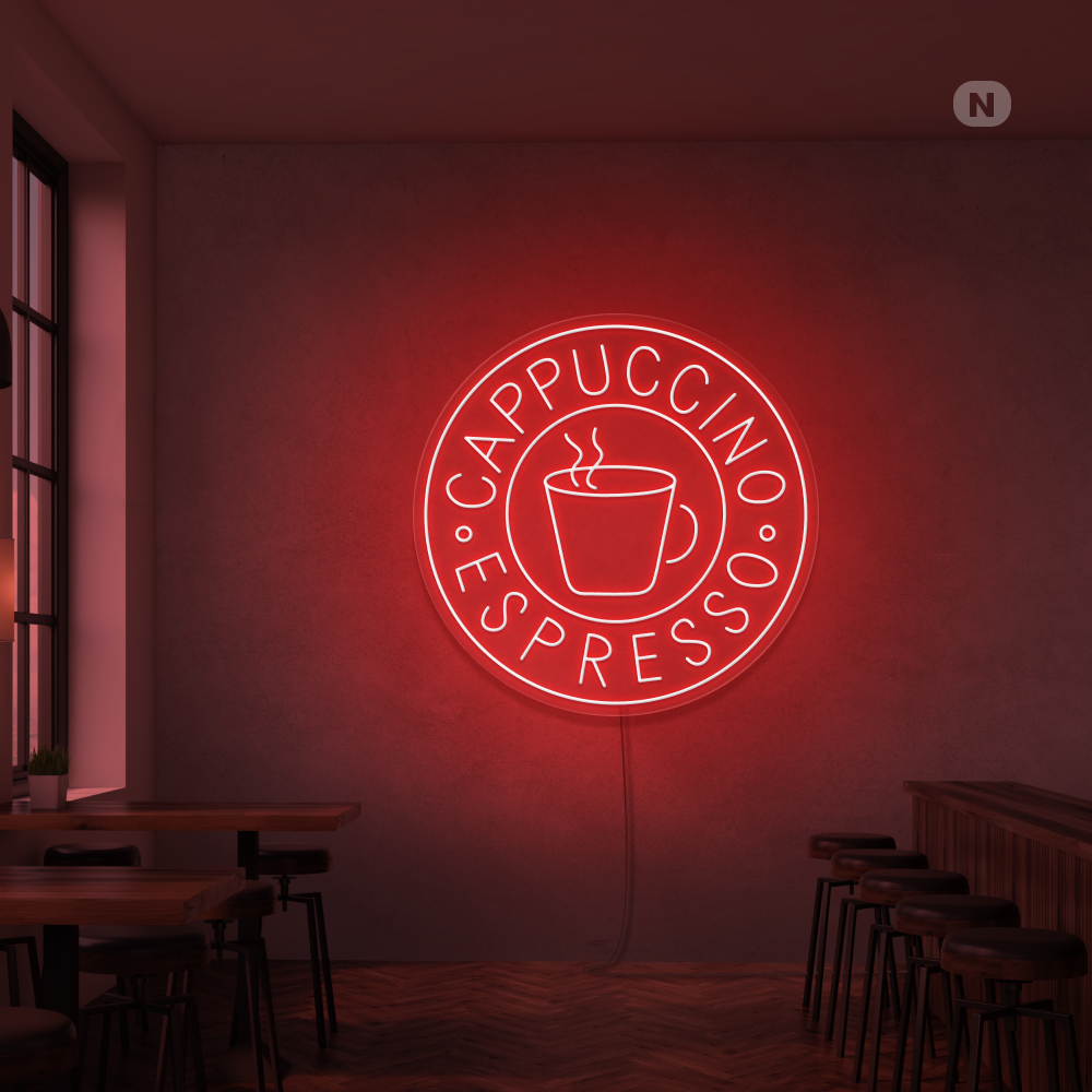 Enseigne néon Cappucino Espresso
