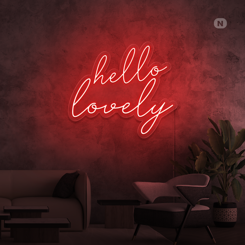 Enseigne néon Hello Lovely