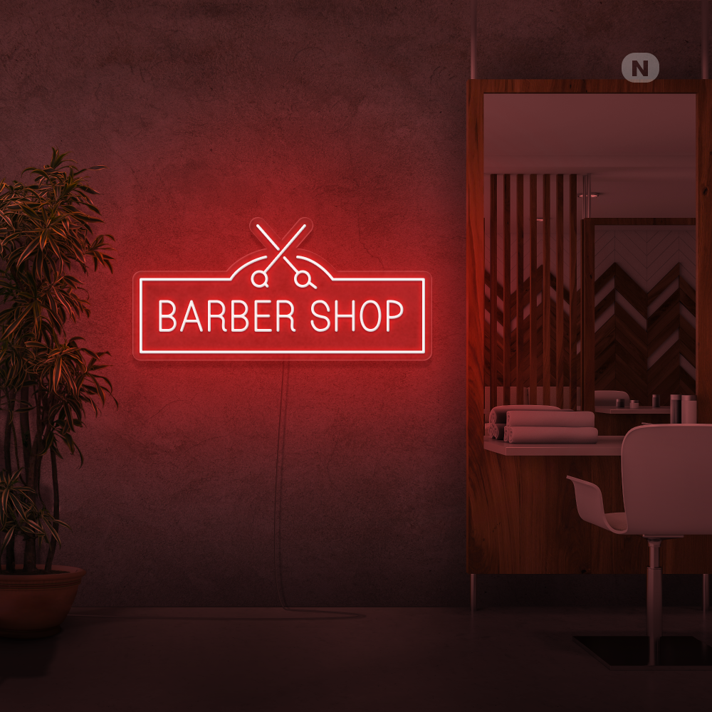 Enseigne néon Barber Shop
