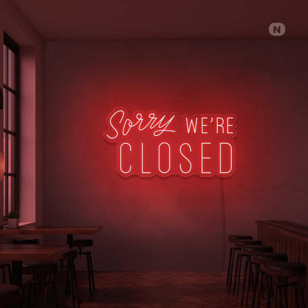 Enseigne néon Closed
