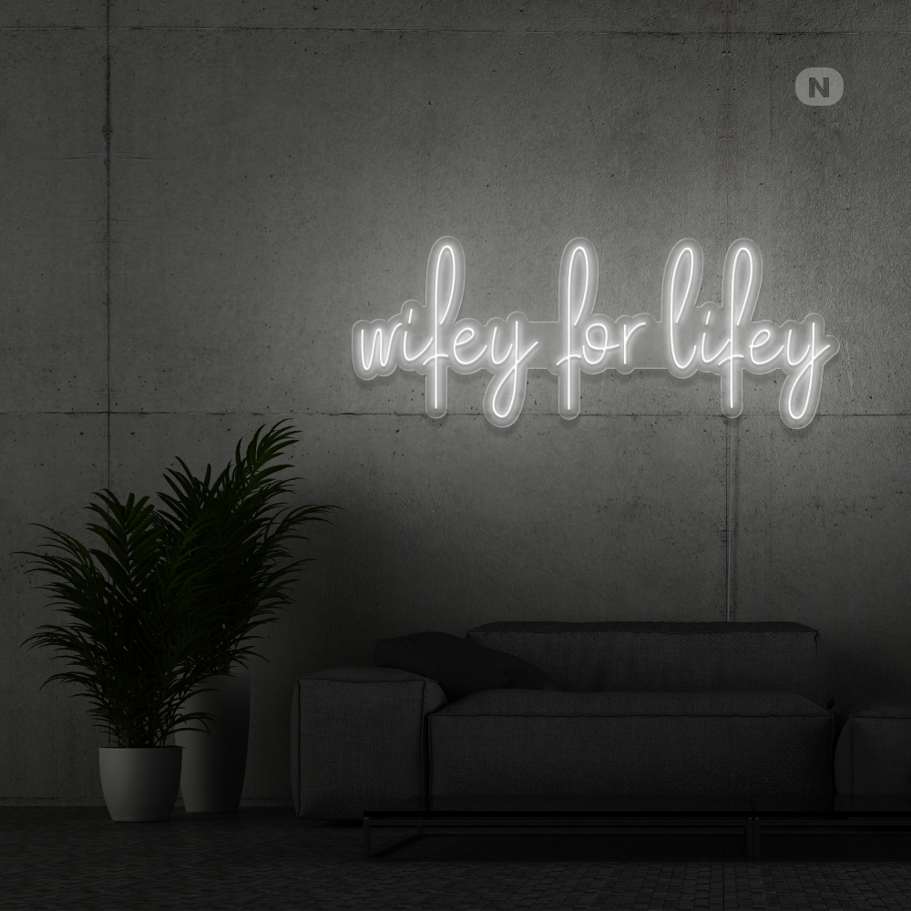 Enseigne néon Wifey for lifey