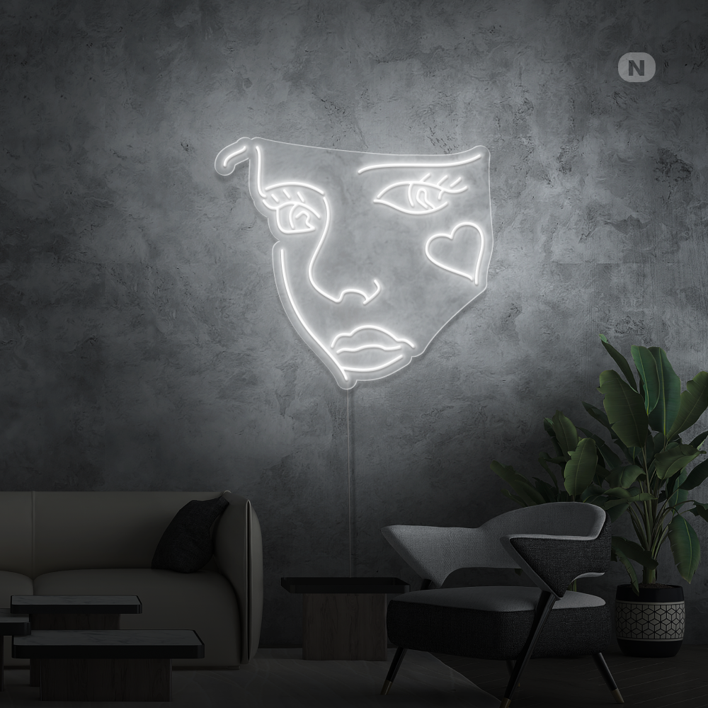 Enseigne néon Visage du Joker