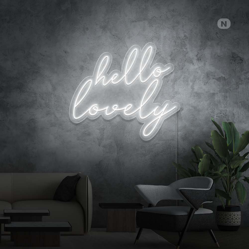 Enseigne néon Hello Lovely