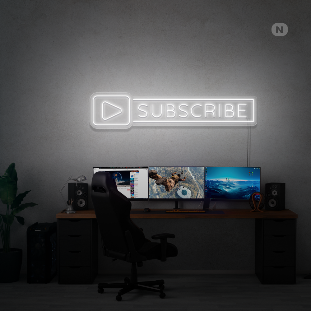 Enseigne néon Subscribe