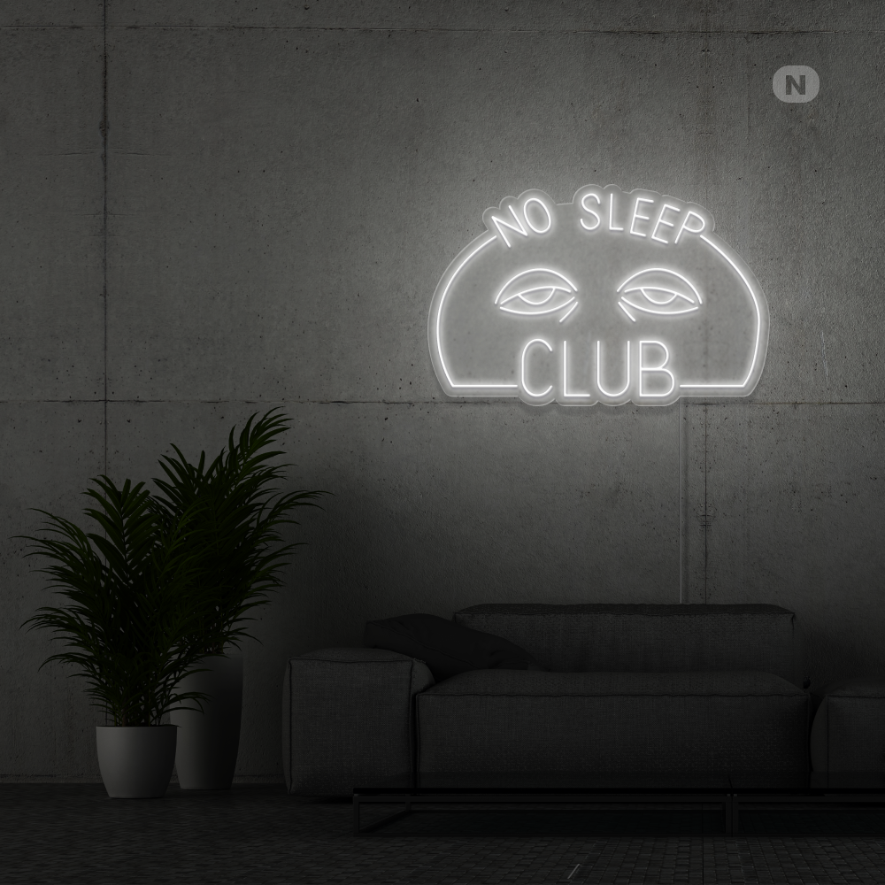 Enseigne néon No Sleep Club