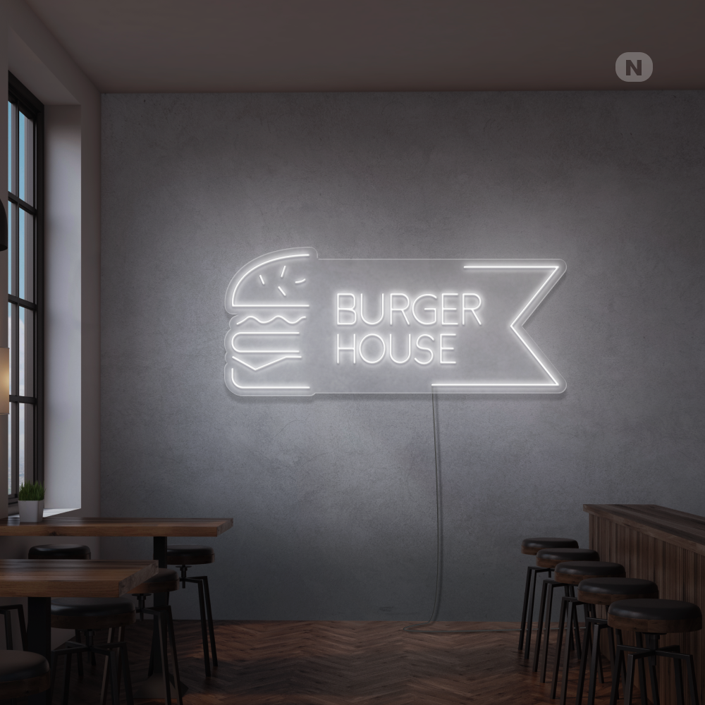 Enseigne néon Burger House