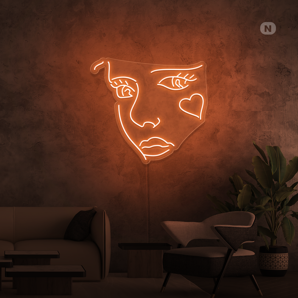 Enseigne néon Visage du Joker