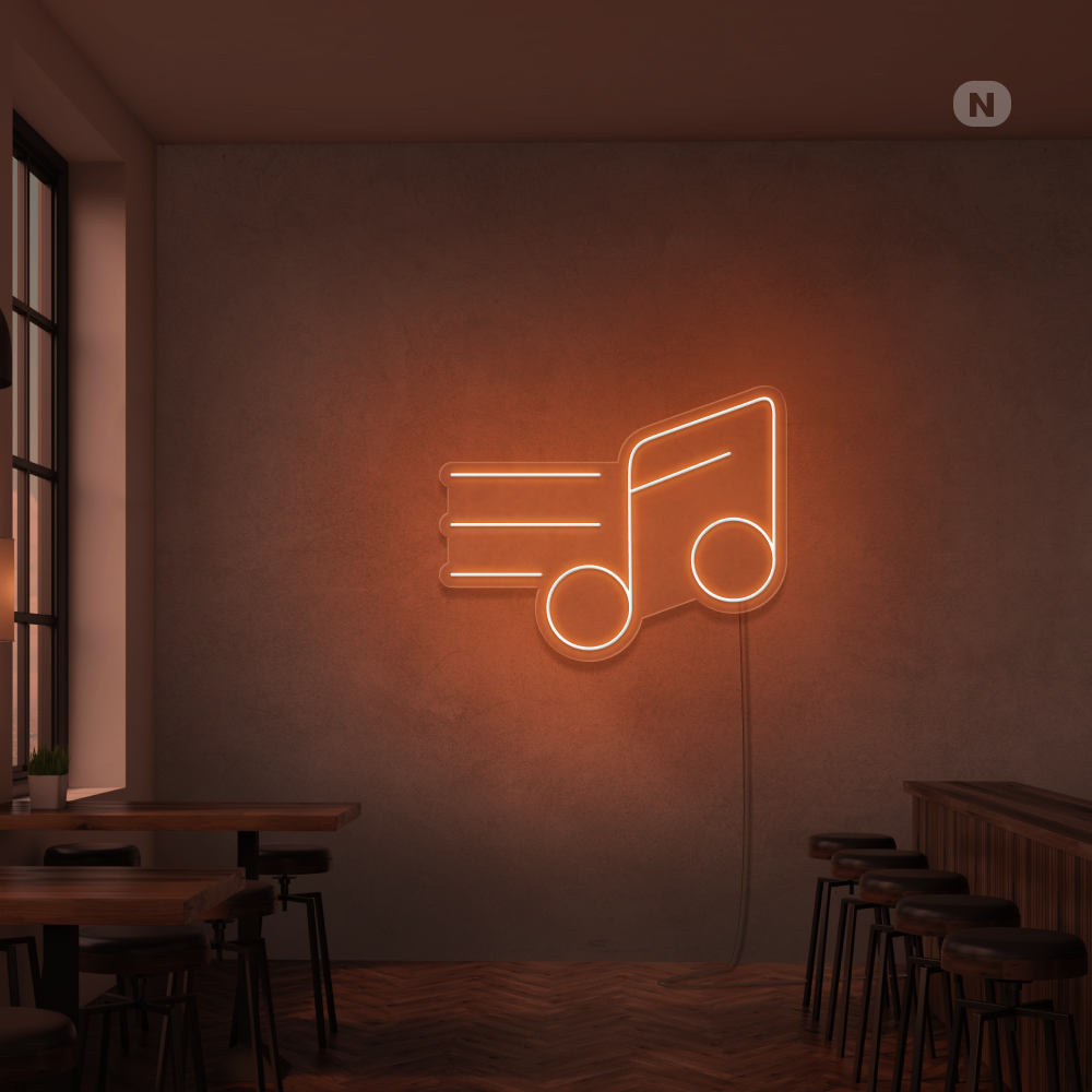 Enseigne néon Note de musique