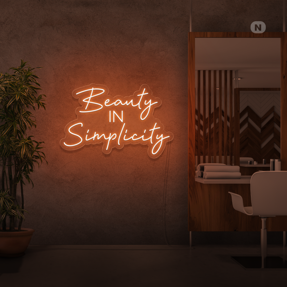Enseigne néon Beauty in Simplicity