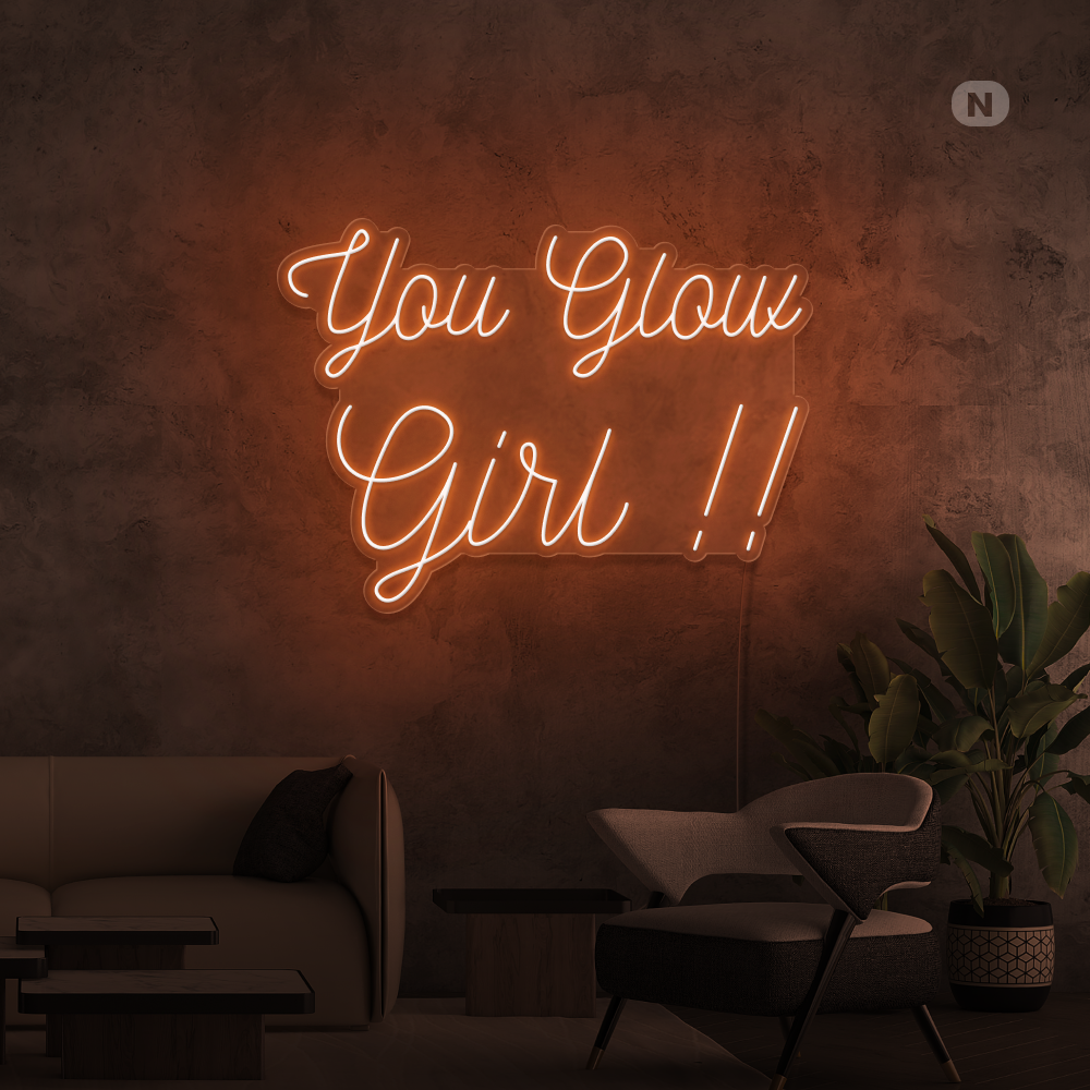 Enseigne néon You Glow Girl