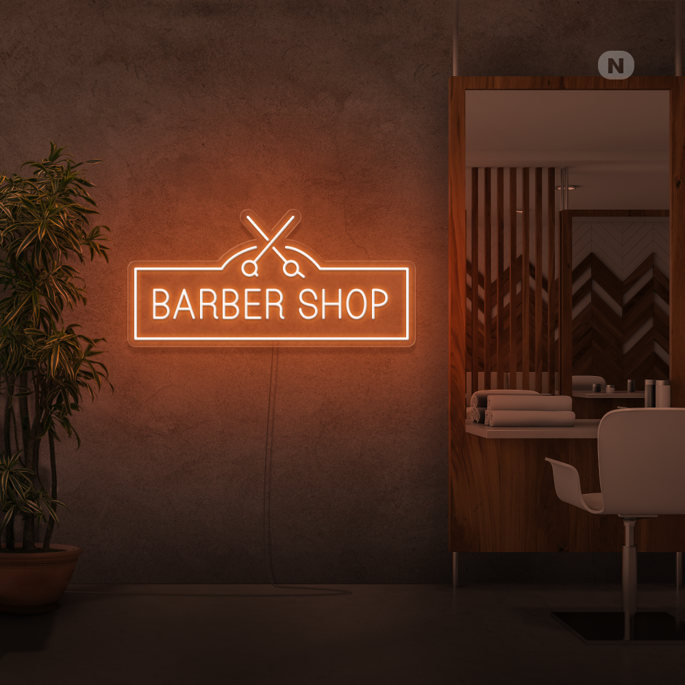 Enseigne néon Barber Shop