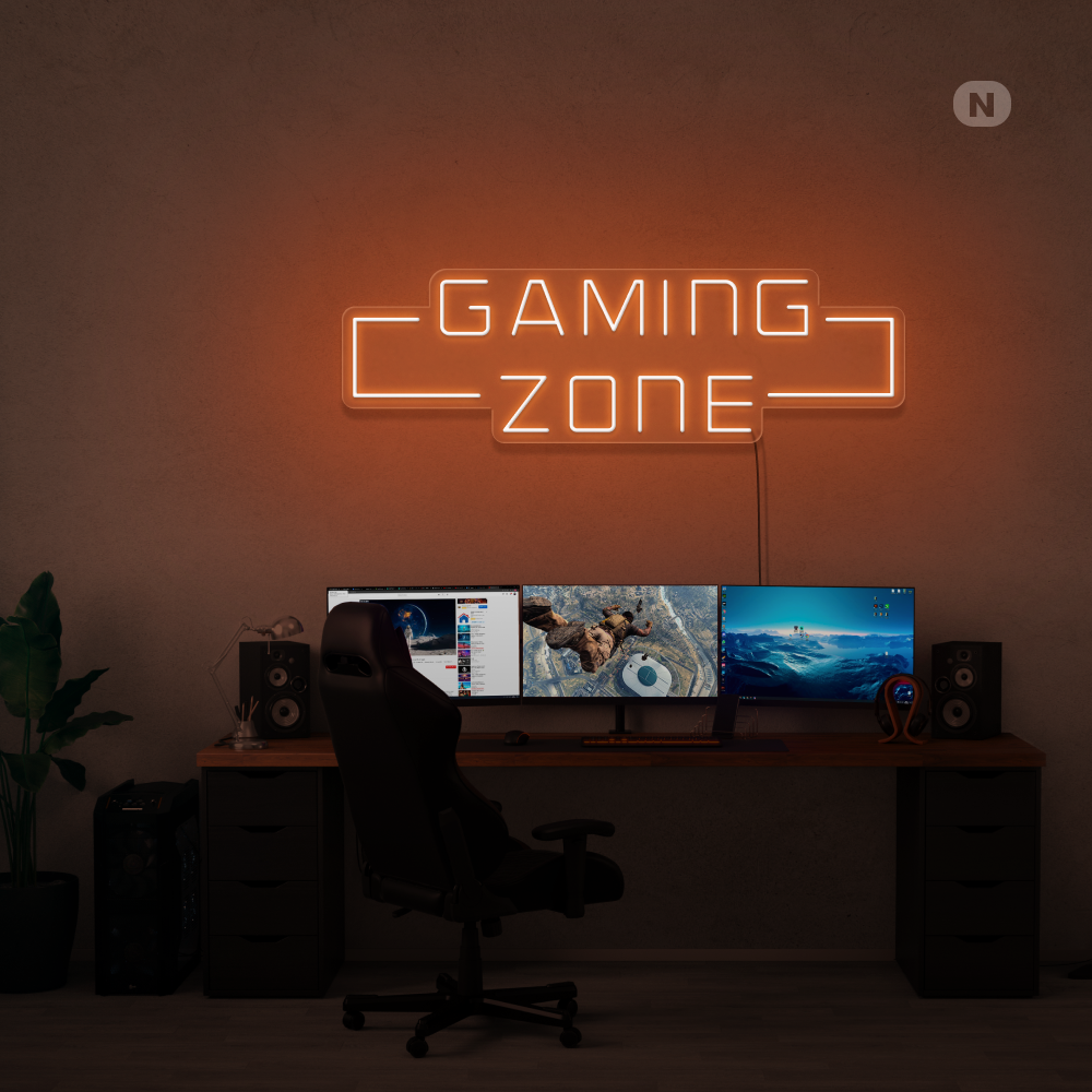 Enseigne néon Gaming Zone