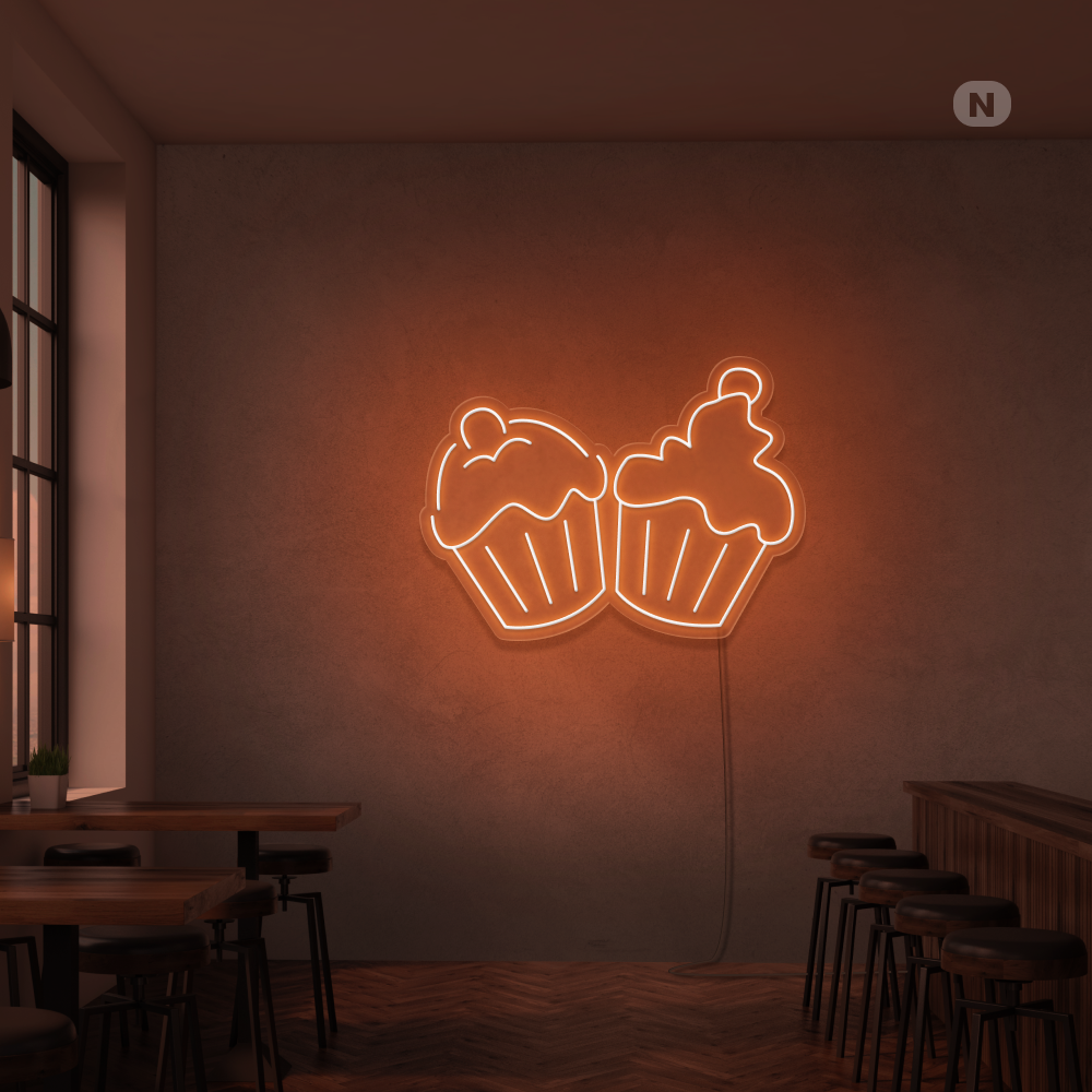Enseigne néon Cupcakes