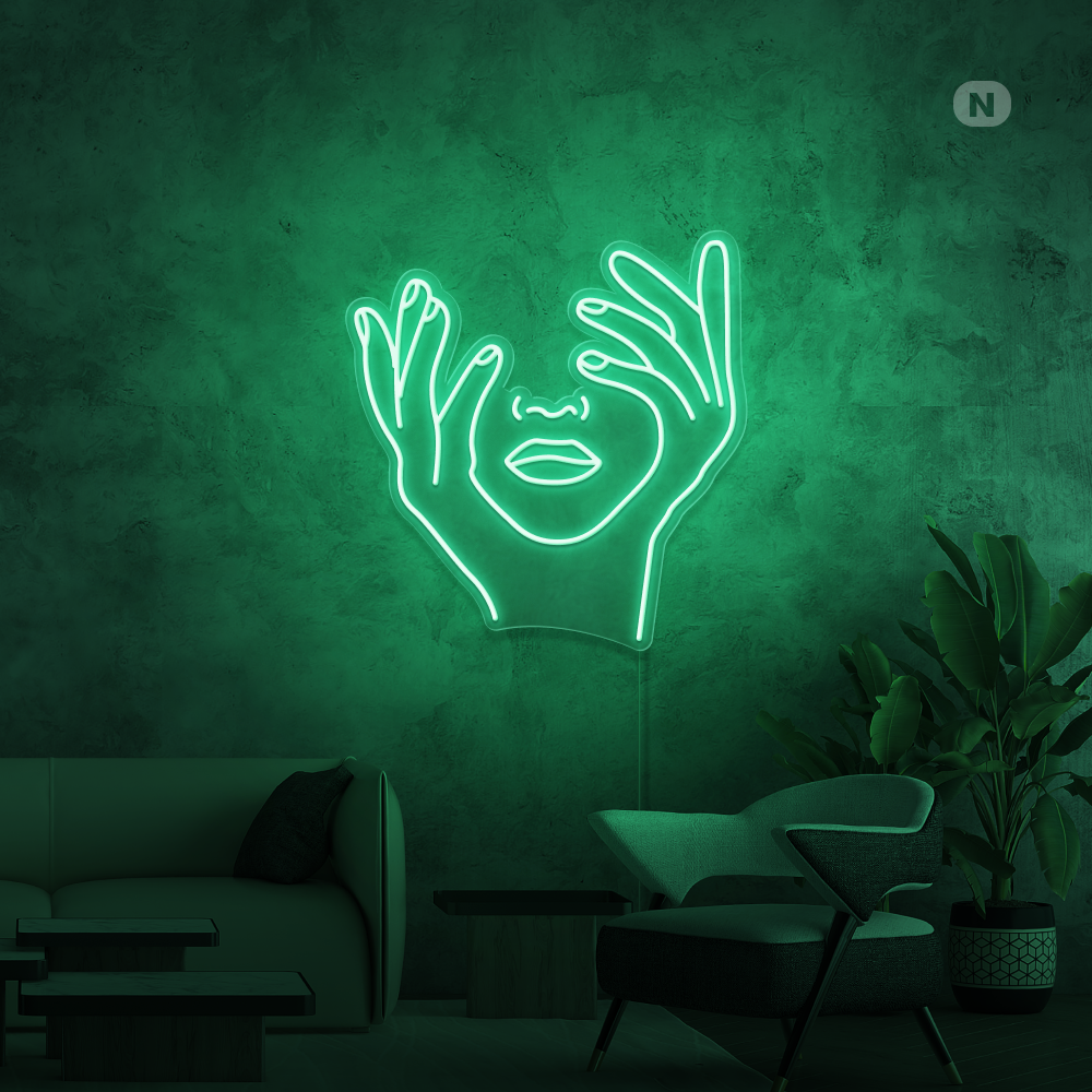 Enseigne néon Visage artistique
