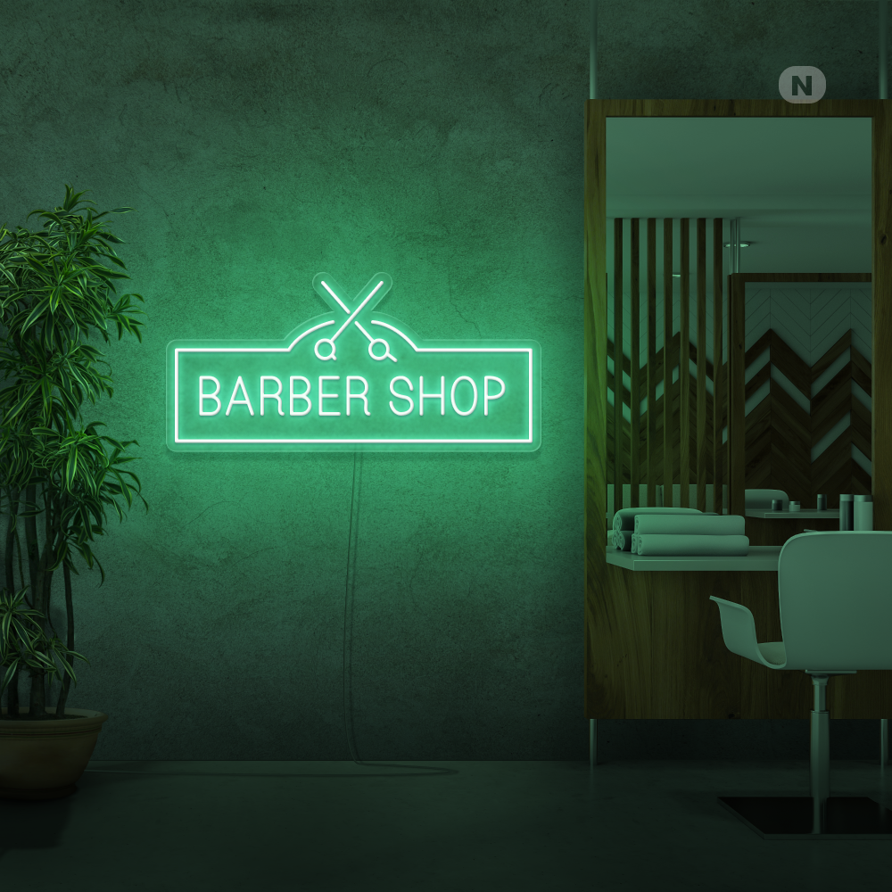 Enseigne néon Barber Shop
