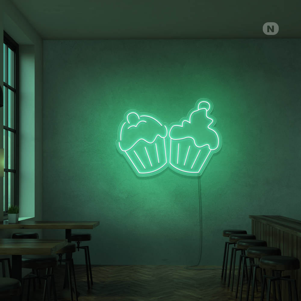 Enseigne néon Cupcakes