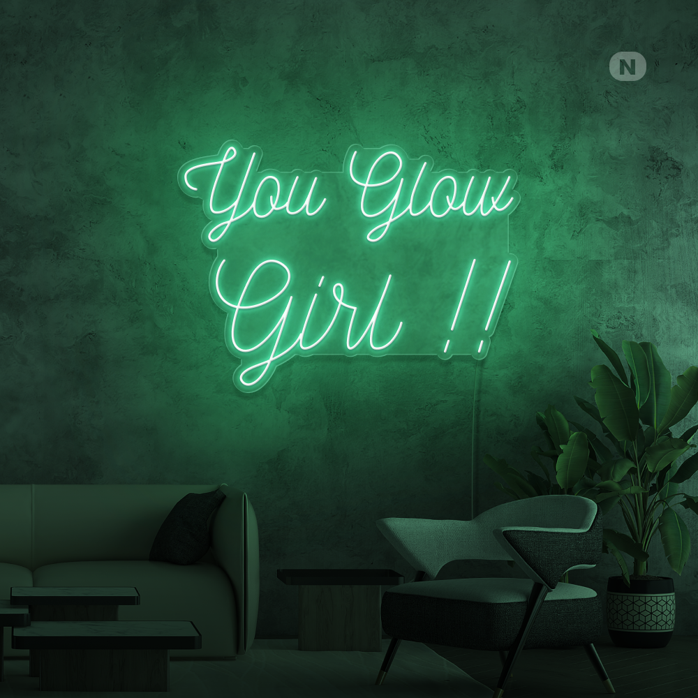 Enseigne néon You Glow Girl