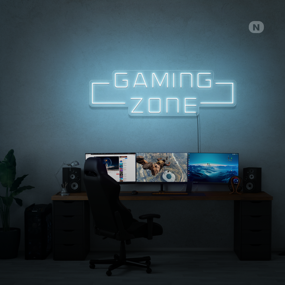 Enseigne néon Gaming Zone