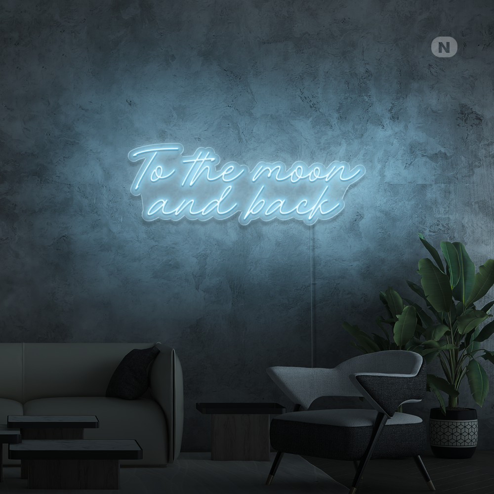Enseigne néon To The Moon and Back