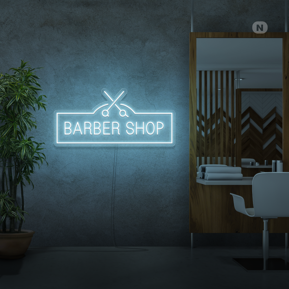 Enseigne néon Barber Shop