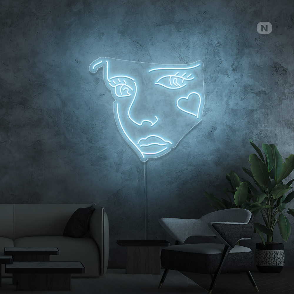Enseigne néon Visage du Joker