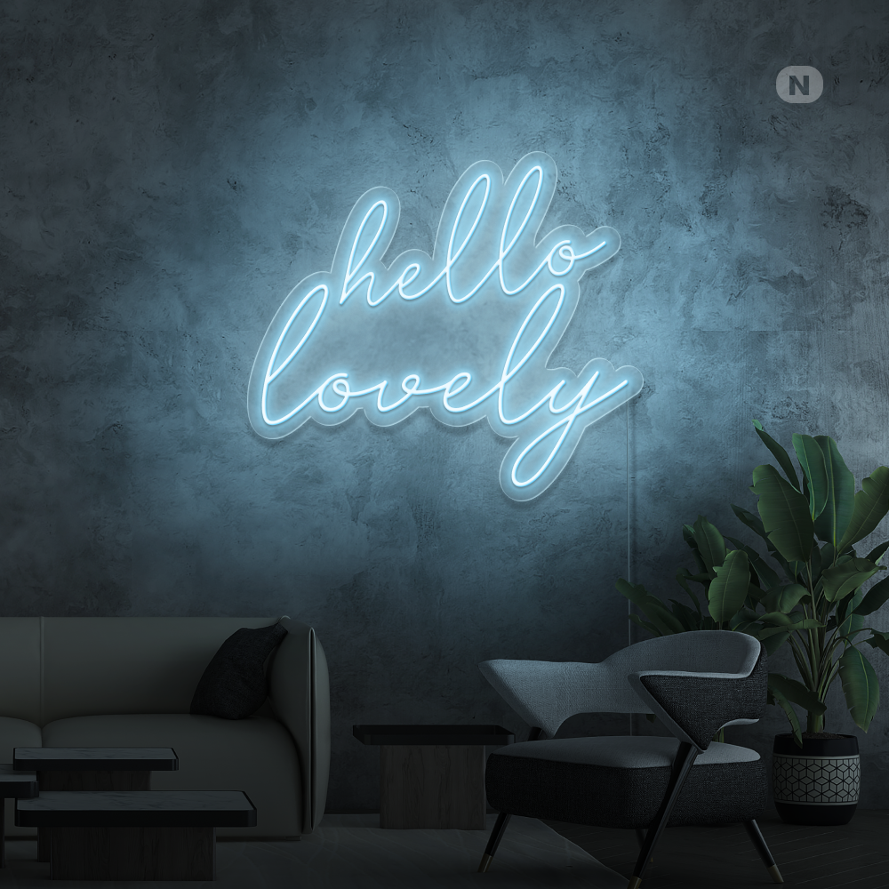 Enseigne néon Hello Lovely