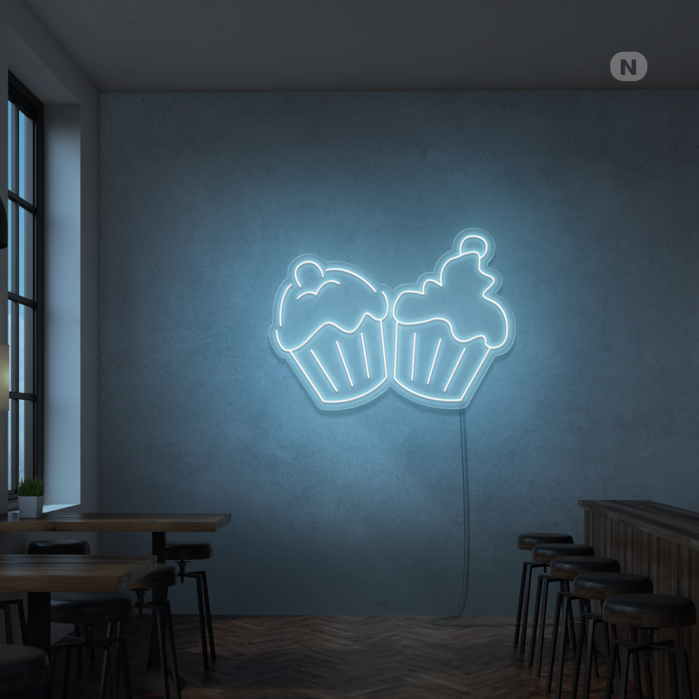 Enseigne néon Cupcakes