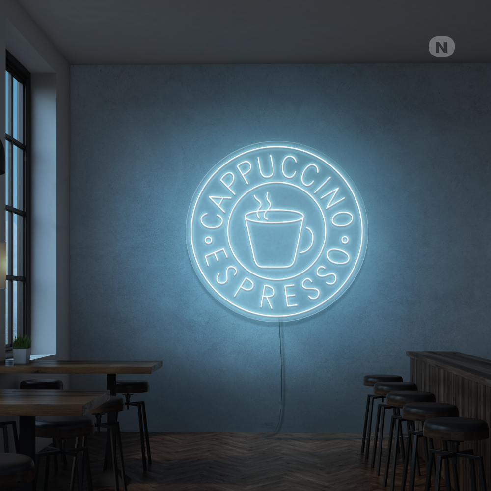 Enseigne néon Cappucino Espresso