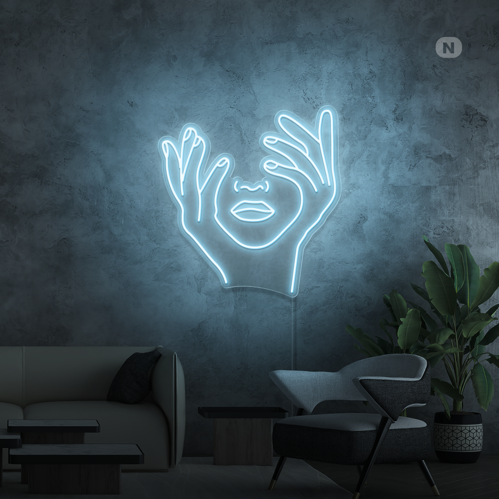 Enseigne néon Visage artistique