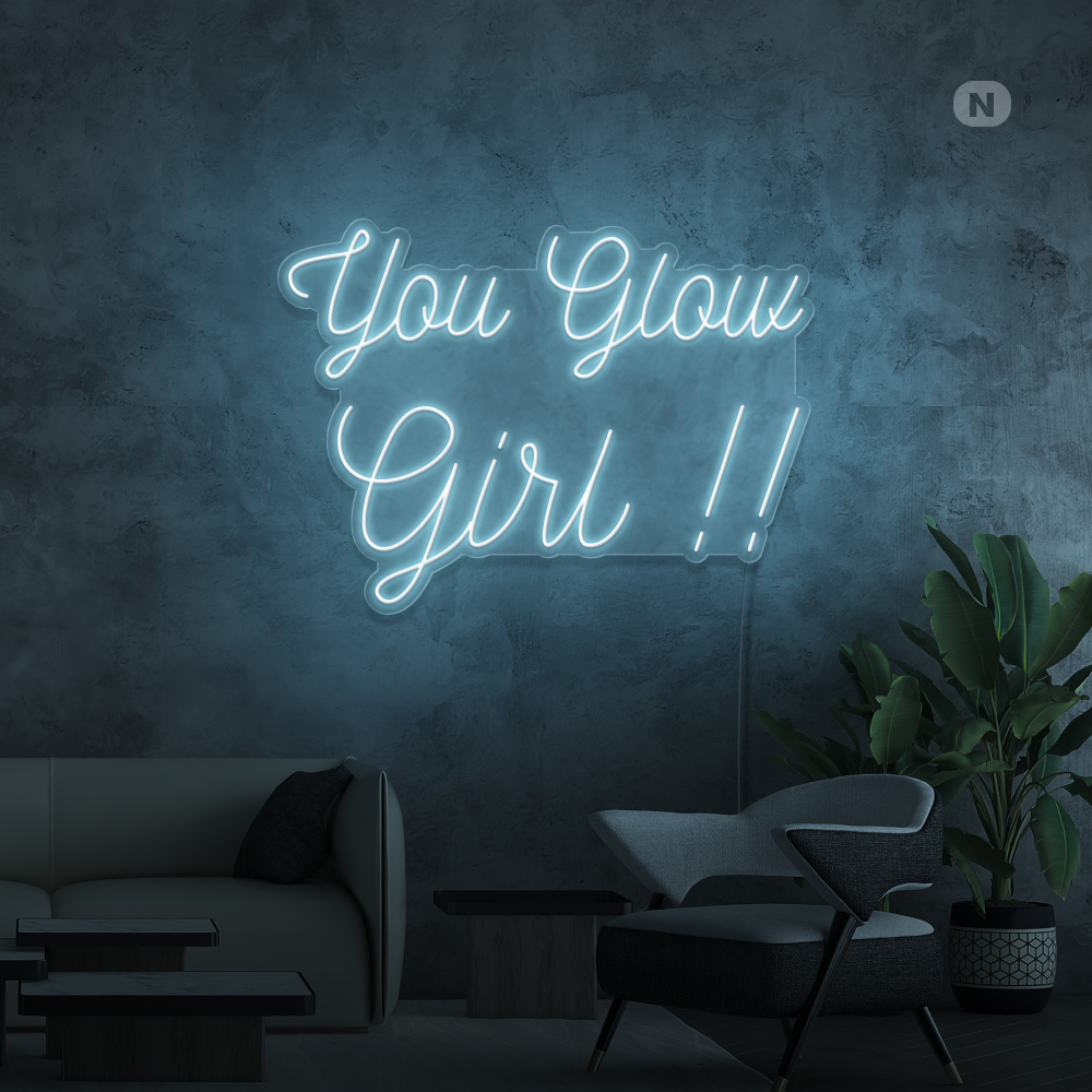 Enseigne néon You Glow Girl
