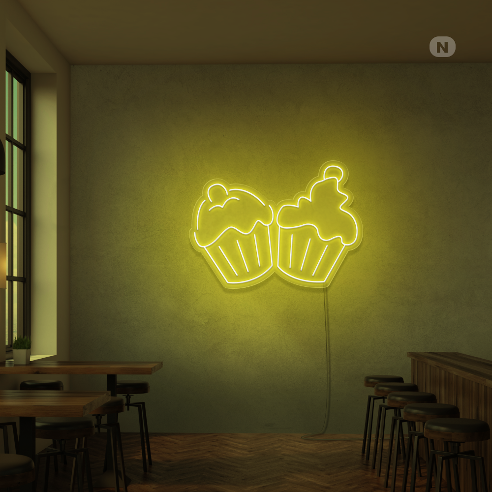 Enseigne néon Cupcakes
