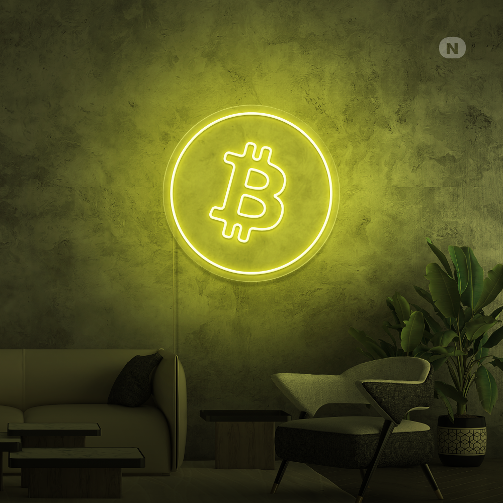 Enseigne néon Bitcoin