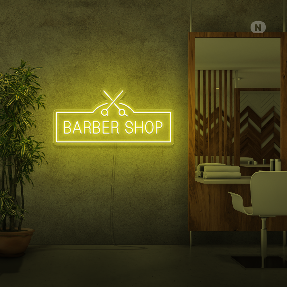 Enseigne néon Barber Shop