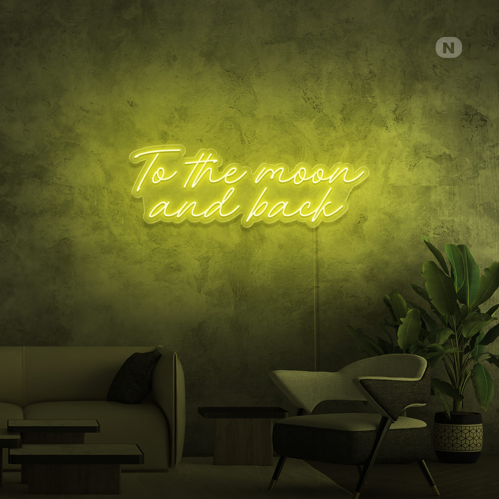 Enseigne néon To The Moon and Back