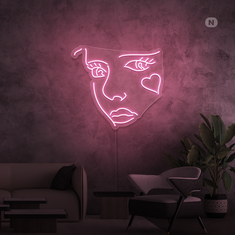 Enseigne néon Visage du Joker