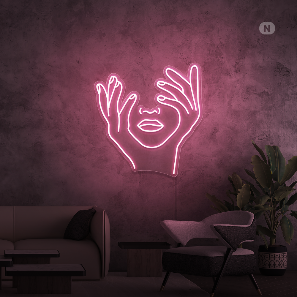 Enseigne néon Visage artistique