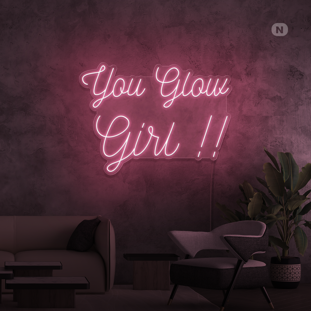 Enseigne néon You Glow Girl