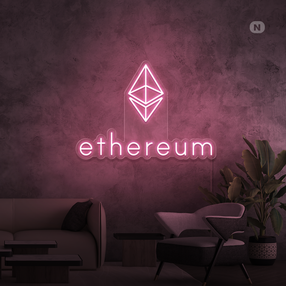 Enseigne néon Ethereum