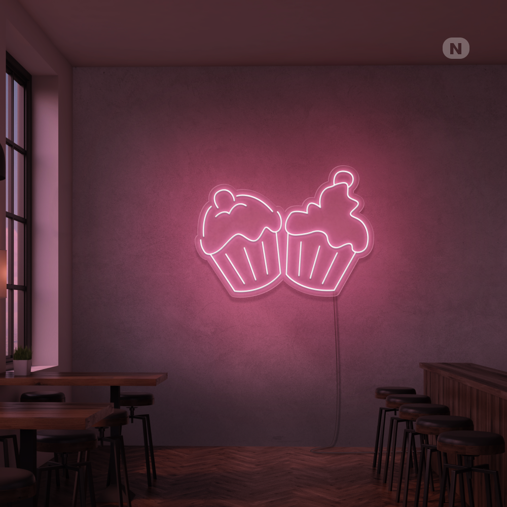 Enseigne néon Cupcakes
