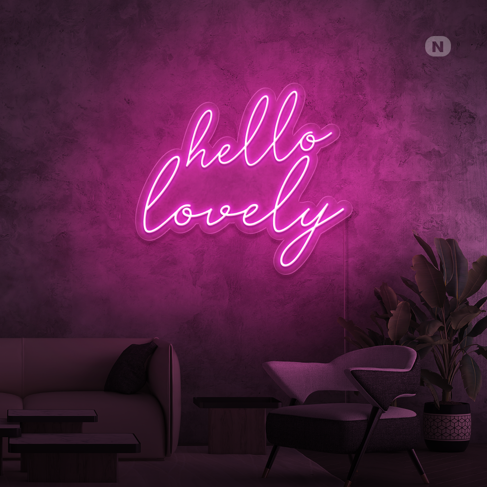 Enseigne néon Hello Lovely