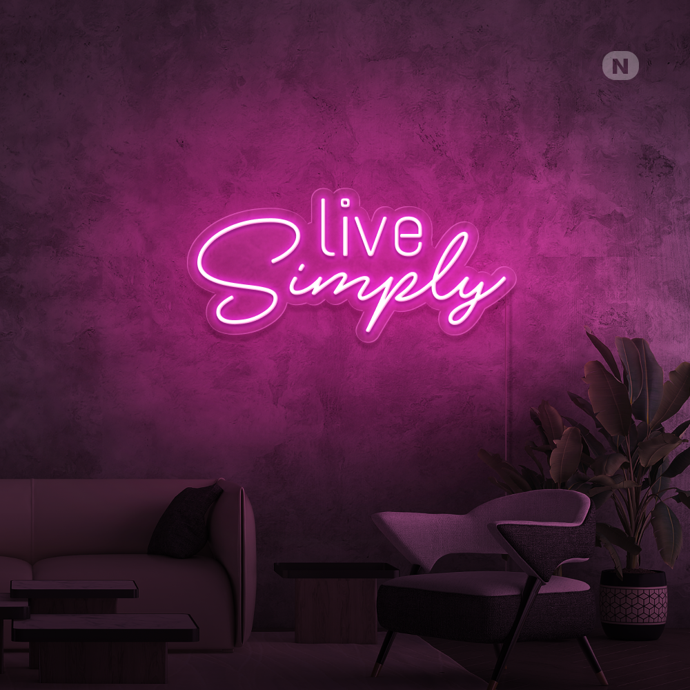 Enseigne néon Live Simply