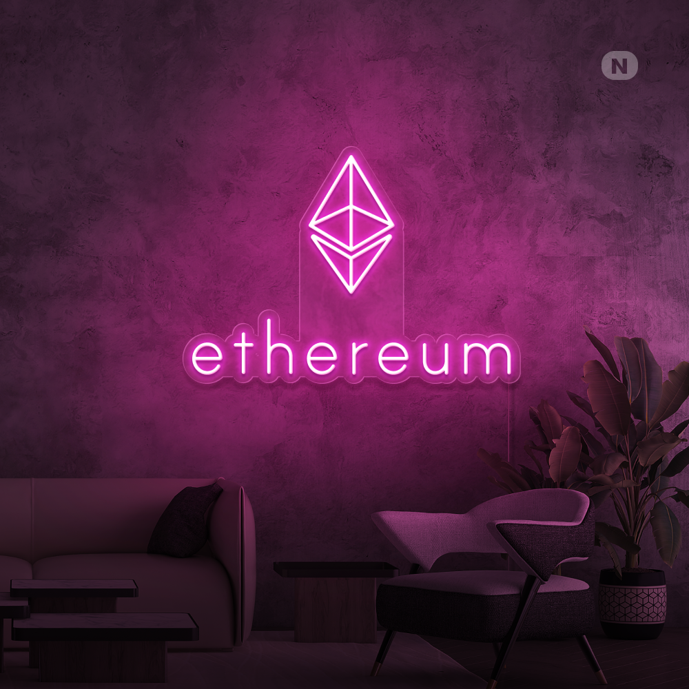 Enseigne néon Ethereum