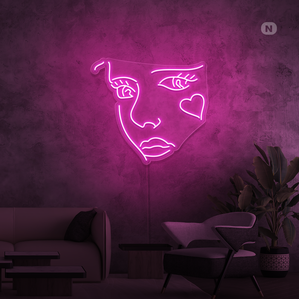 Enseigne néon Visage du Joker