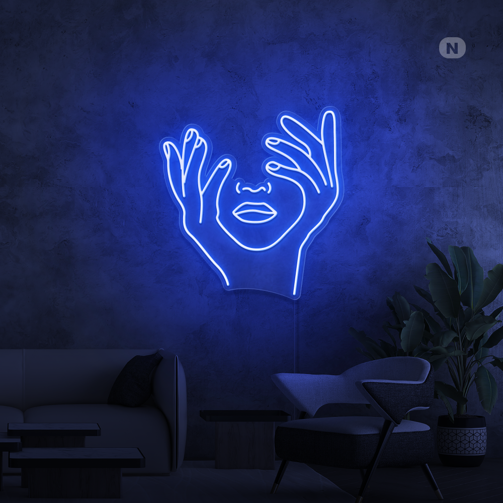 Enseigne néon Visage artistique