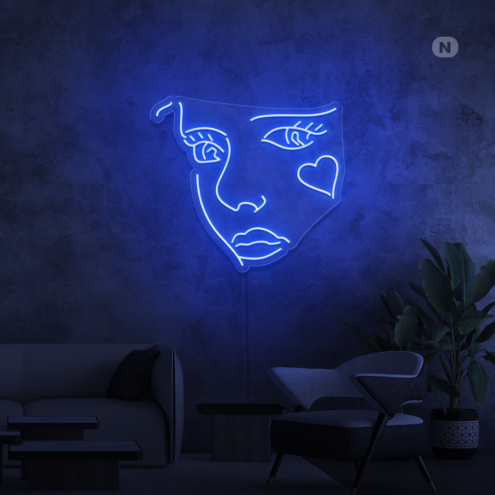 Enseigne néon Visage du Joker