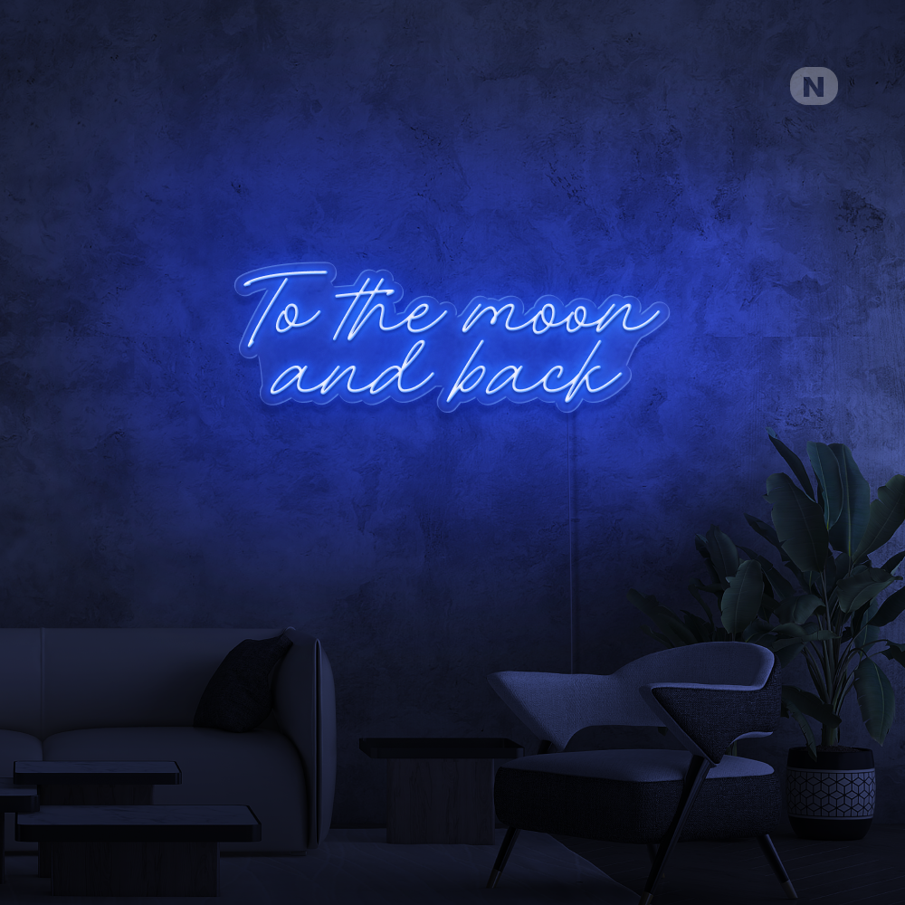 Enseigne néon To The Moon and Back