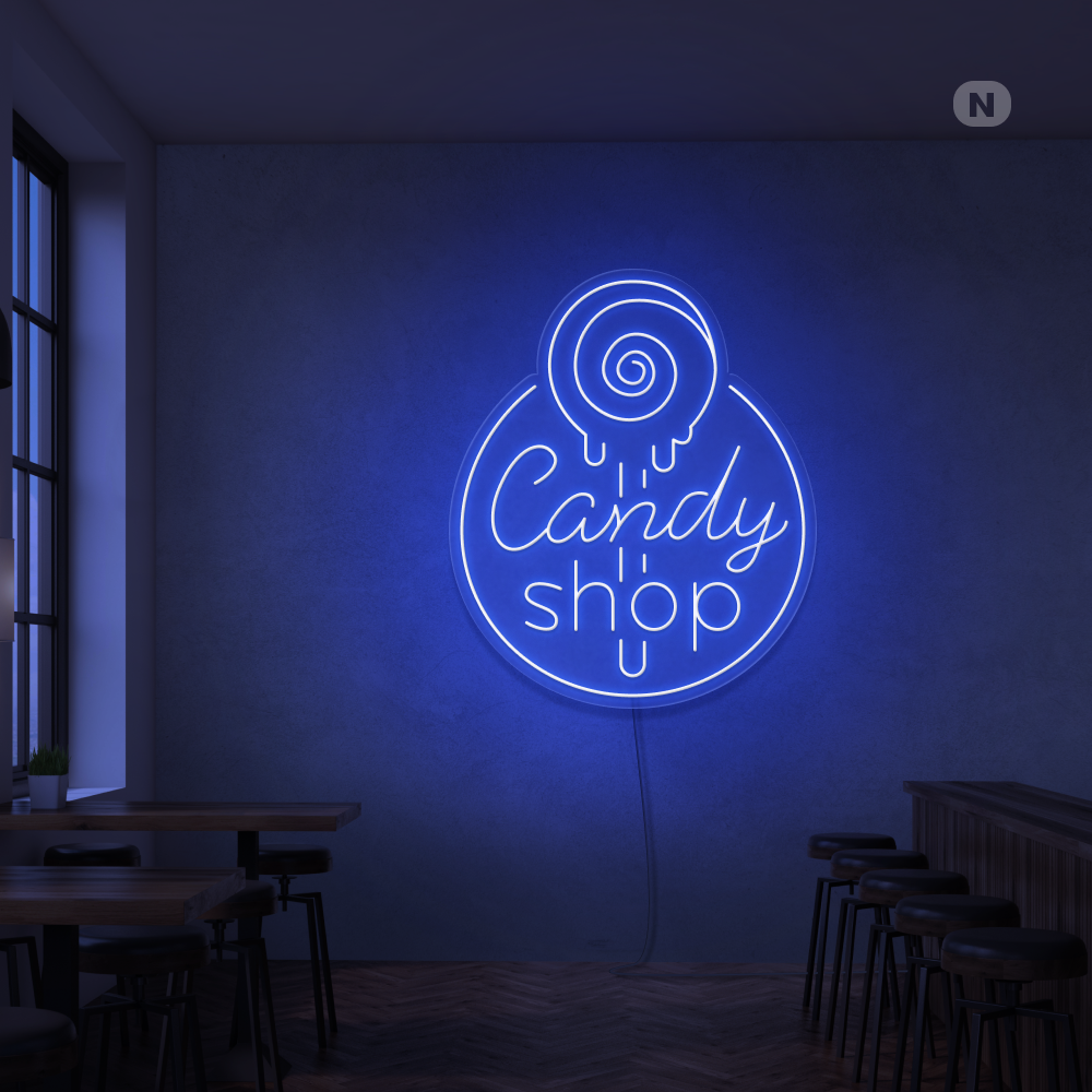 Enseigne néon Candy Shop