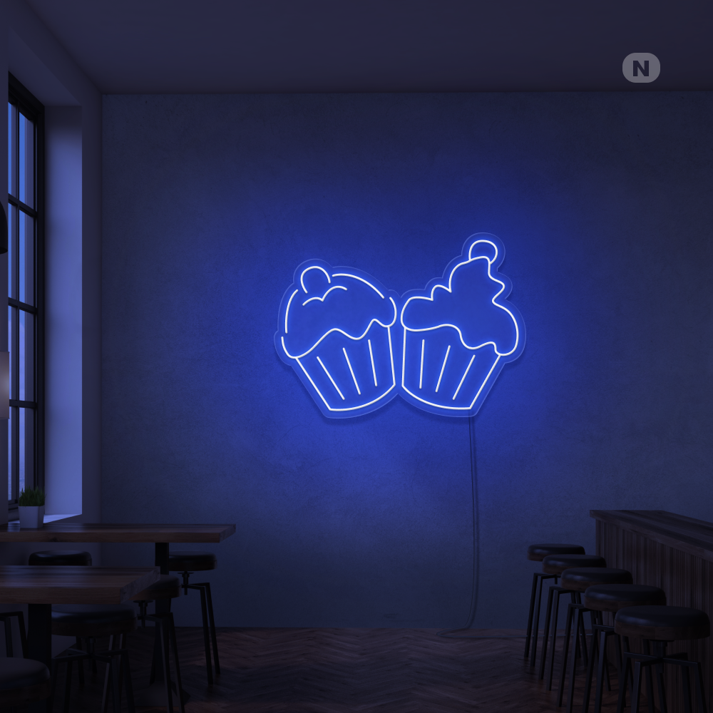 Enseigne néon Cupcakes